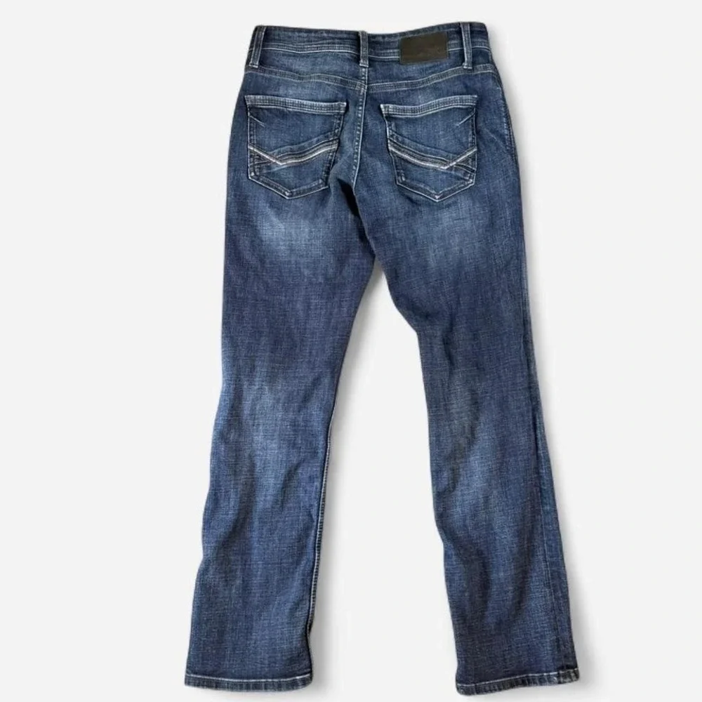 BKE Jake Straight Med Wash Whiskered Jeans Mens Size 30x30